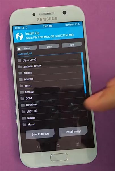 Samsung Galaxy A7 2017 TWRP