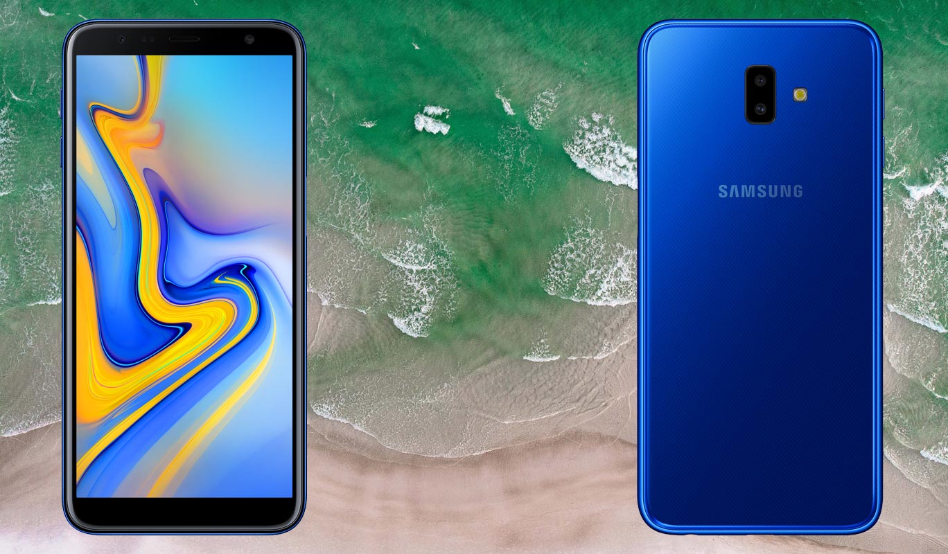Samsung Galaxy J6 Plus with Beach Background