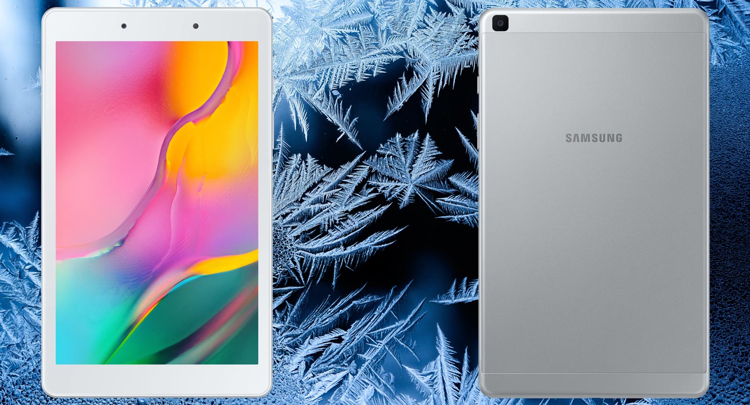 Samsung Galaxy Tab A 8 2019 with Snow Star Background