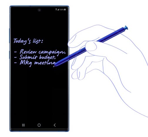 Samsung S Pen Convert Handwriting into Document