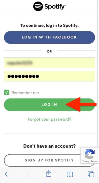 Spotify Account Log In