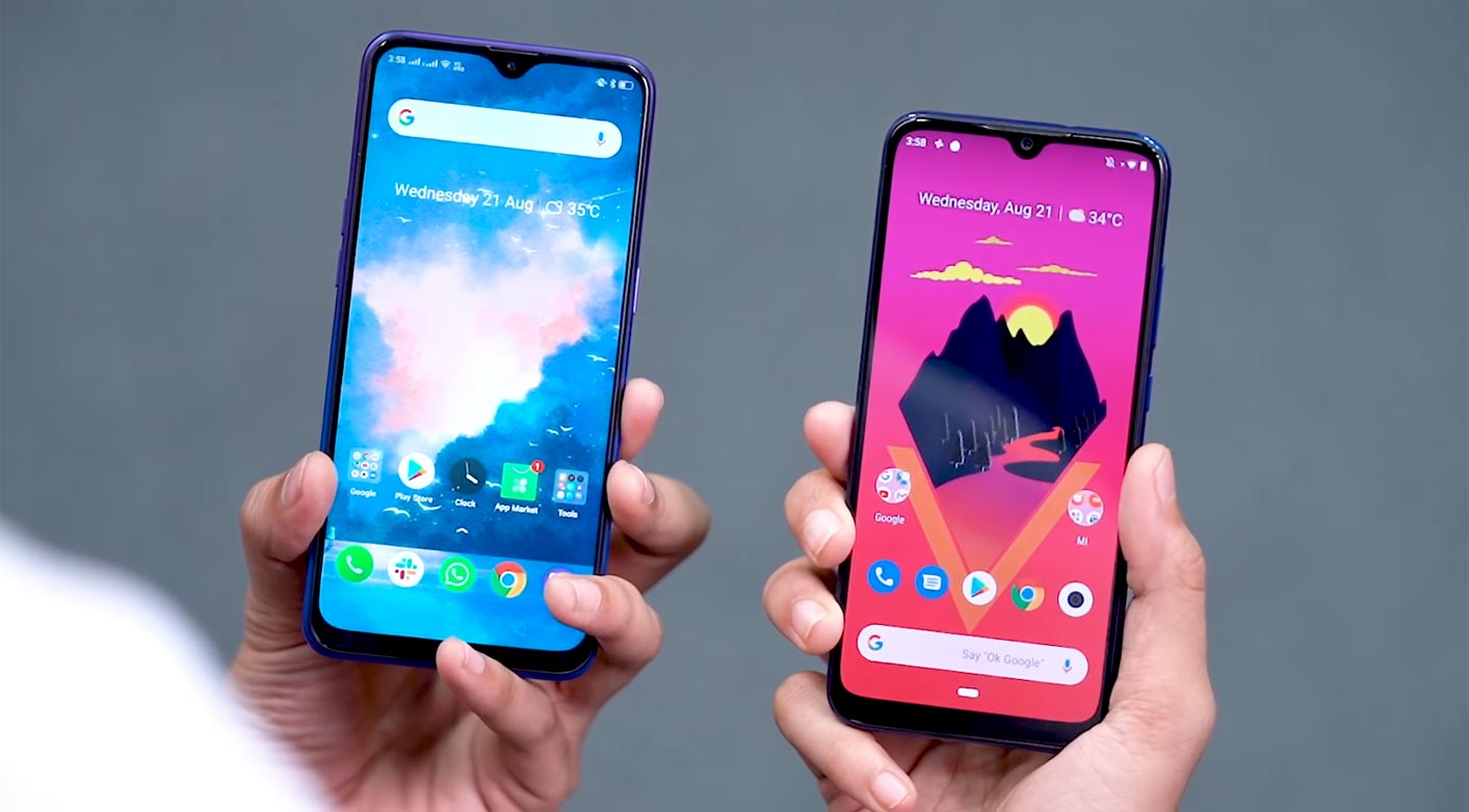 Xiaomi Mi A3 and Realme 5 Pro in Hands