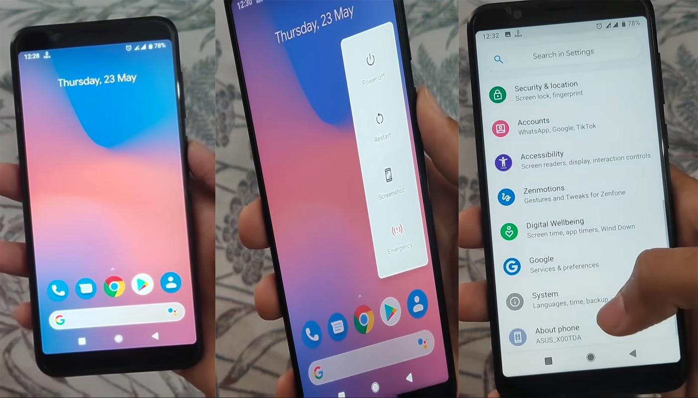 Asus Zenfone Max Pro M1 Pixel Experience ROM Screenshots