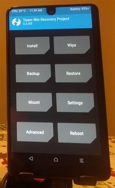 Essential PH-1 TWRP