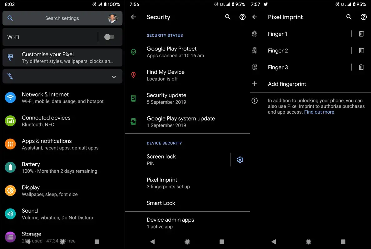Fingerprint Seup Android Mobile