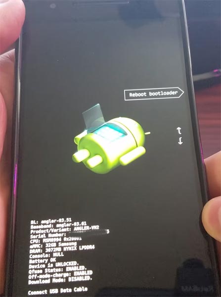 Google Nexus 6P Fastboot Mode