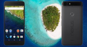Huawei Nexus 6P with Island Beach Background
