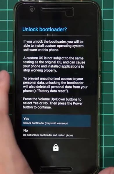 Nexus 6P Unlock Bootloader Choice