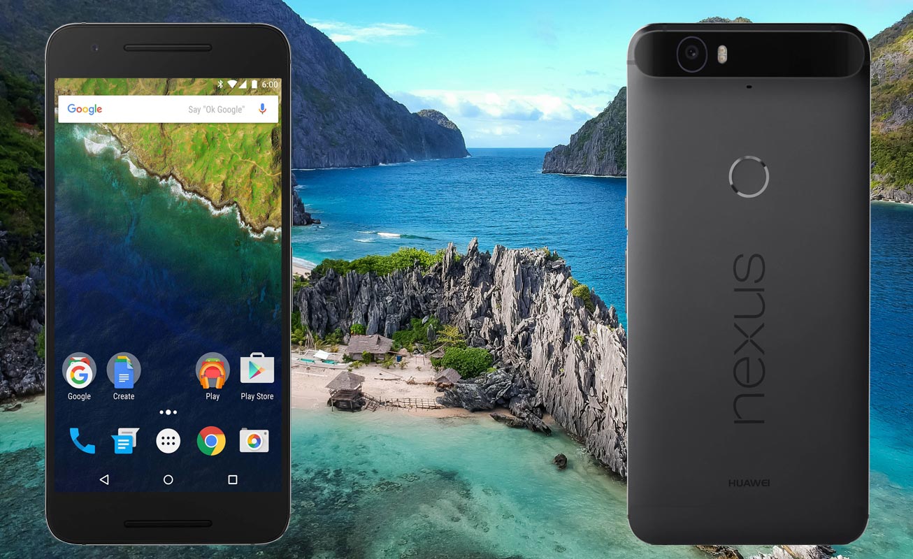 Nexus 6P with Island Background