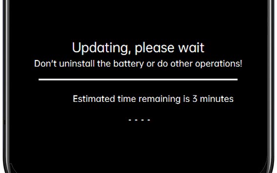 Oppo Software Update Warning Screen