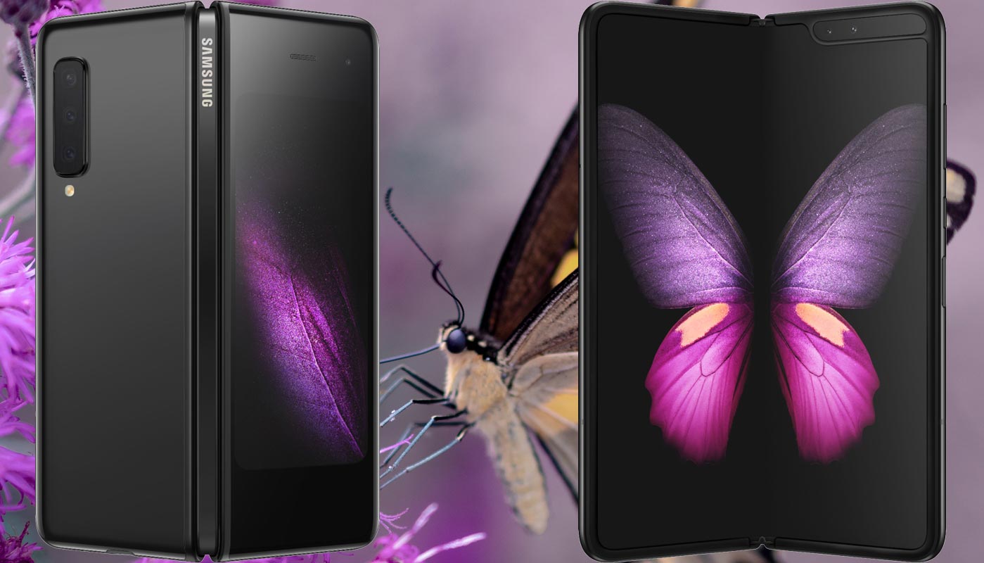 Samsung Galaxy Fold with Butterfly Background
