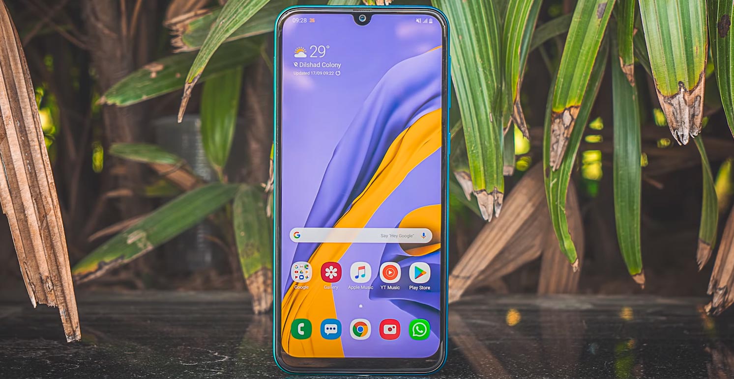 Samsung Galaxy M30s in Outdoor with Plants