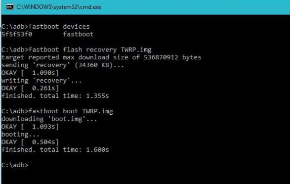 fastboot boot recovery