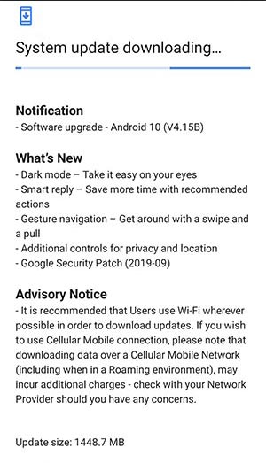 Android 10 Update Nokia 8.1 OTA