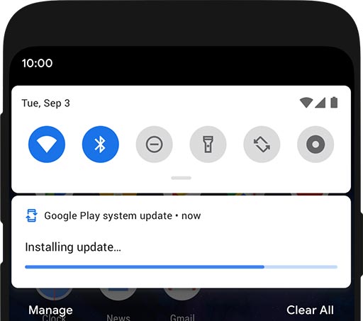 Direct Security Update Play Store Android 10