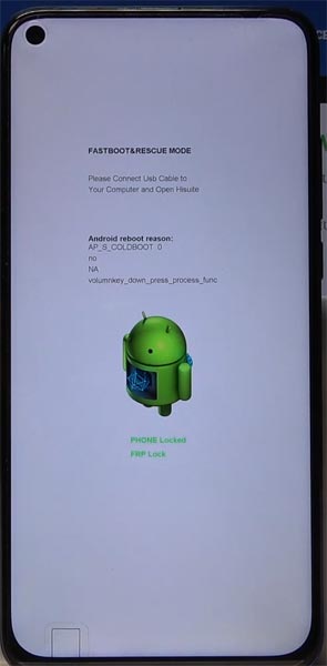 Honor View 20 Fastboot Mode Warning Screen