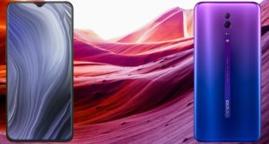 Oppo Reno Z with Violet Based Sand Mountain Background
