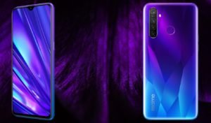 Realme 5 Pro with Violet Flower Background