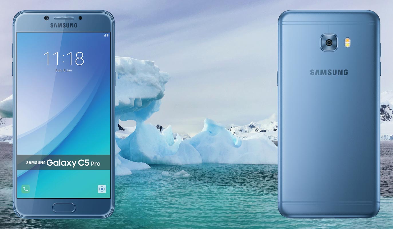 Samsung C5 Pro With Snow Sea Background