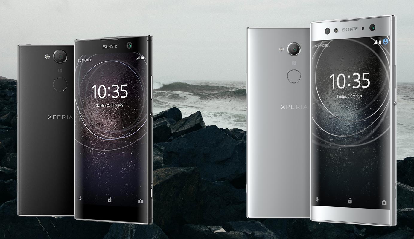 Sony Xperia XA2 Ultra With Black sea Background