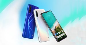 Xiaomi Mi A3 with Valley Green Background