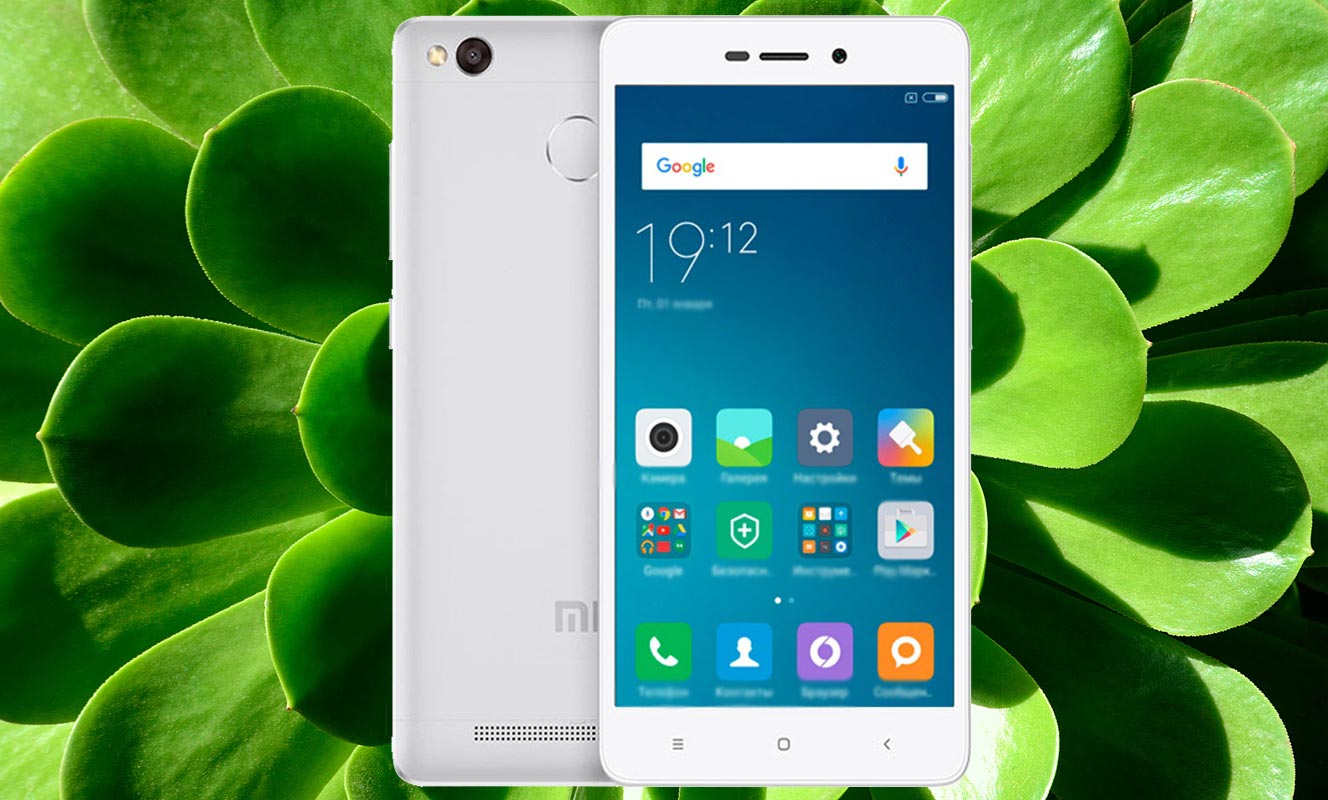 Xiaomi Redmi 3X with succulent plant