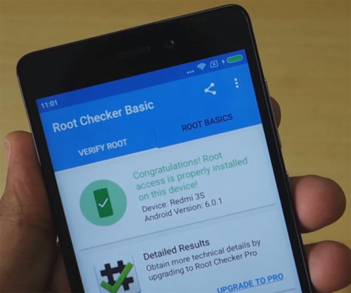 Xiaomi Redmi 3s Root Checker Result
