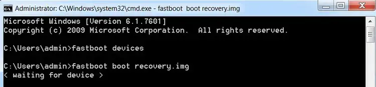 fastboot boot recovery