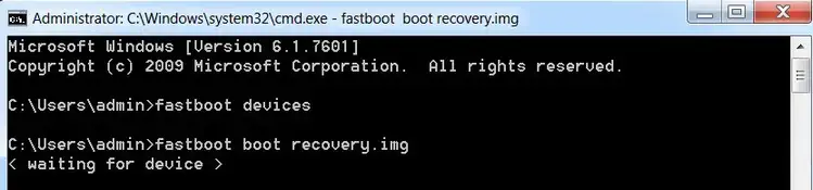 recuperación de arranque fastboot