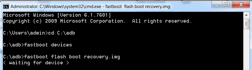 fastboot flash boot img