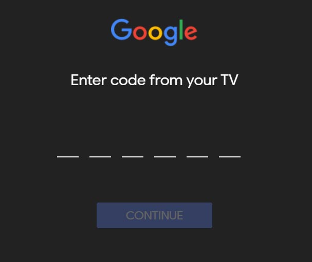 Android TV Sign In Google Account