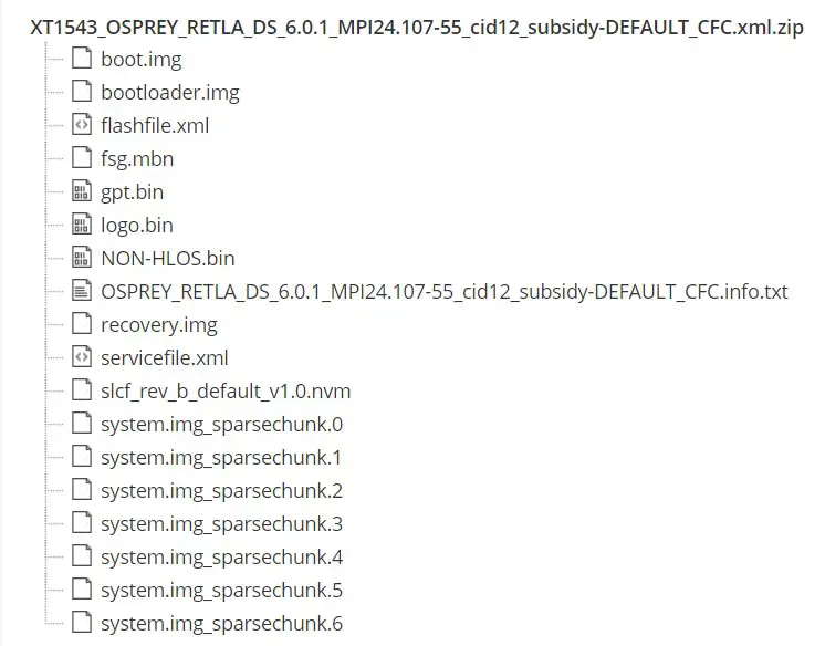 Extracted Firmware Files Moto G3 2015