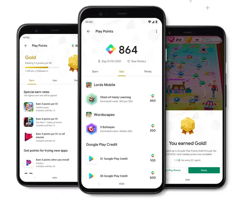 Google Play Points in Pixel 4