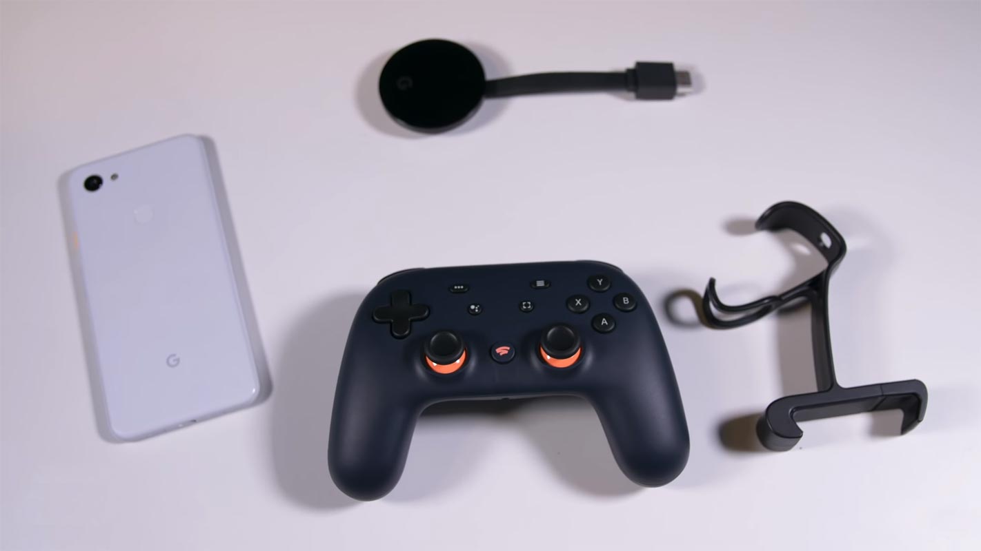 Google Stadia Controller With Chromecast and Pixel 3a