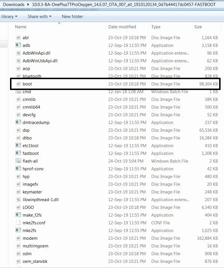OnePlus 7T Pro Extracted Boot Image File