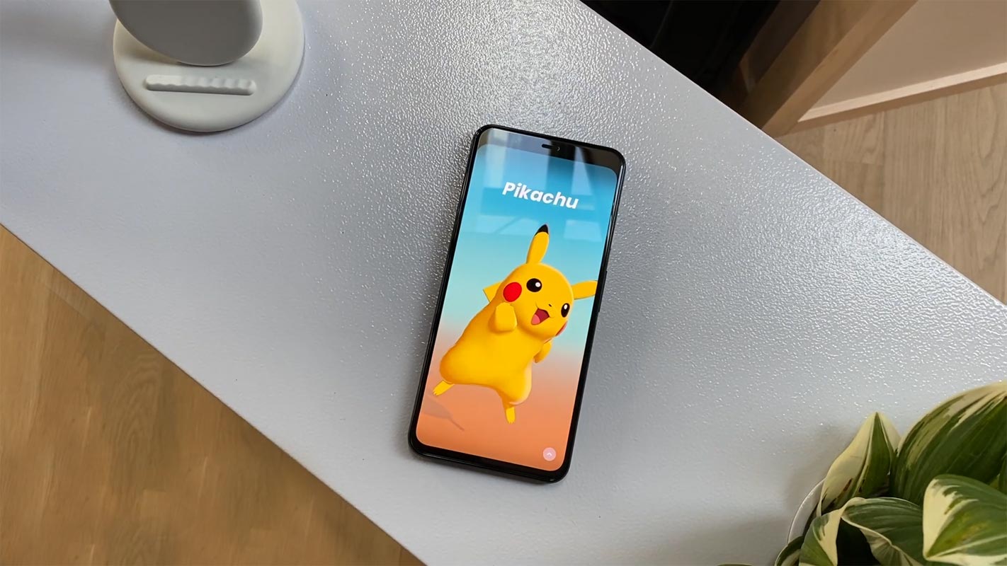 Pikachu in Google Pixel 4