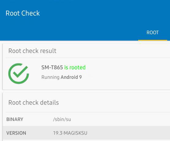 Root Checker Result Tab S6