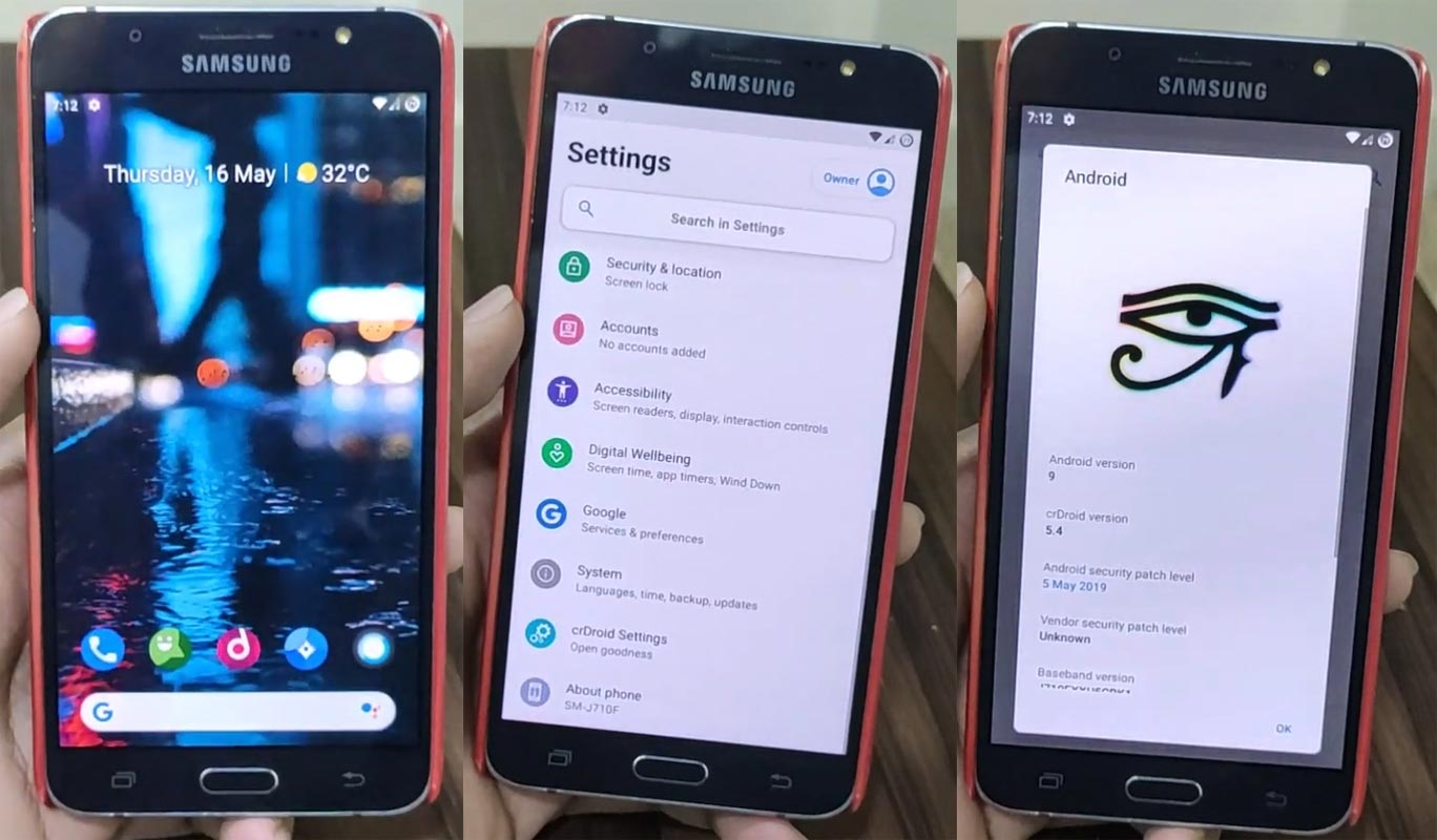 crDroid Pie Screenshots Samsung Galaxy J7 2016