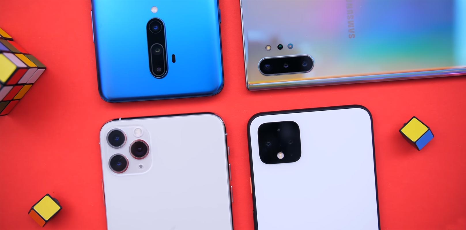 iPhone 11 Pro, Note 10, Pixel 4 and OnePlus 7 Side By Side