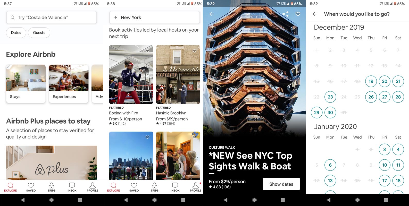 Airbnb App Screenshots