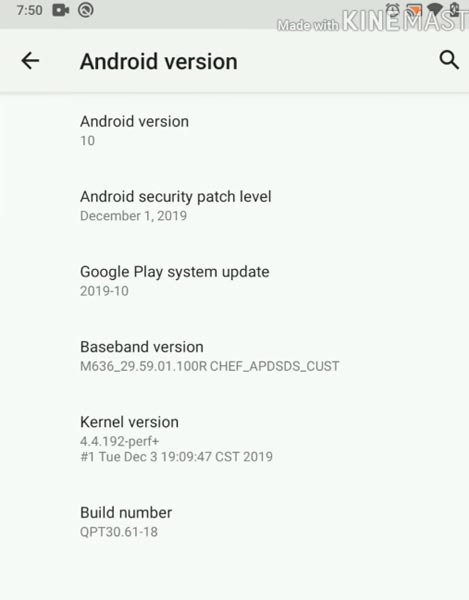 Android 10 Firmware Details Screenshot Moto One Power