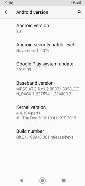 Android 10 Software Update Screenshot1