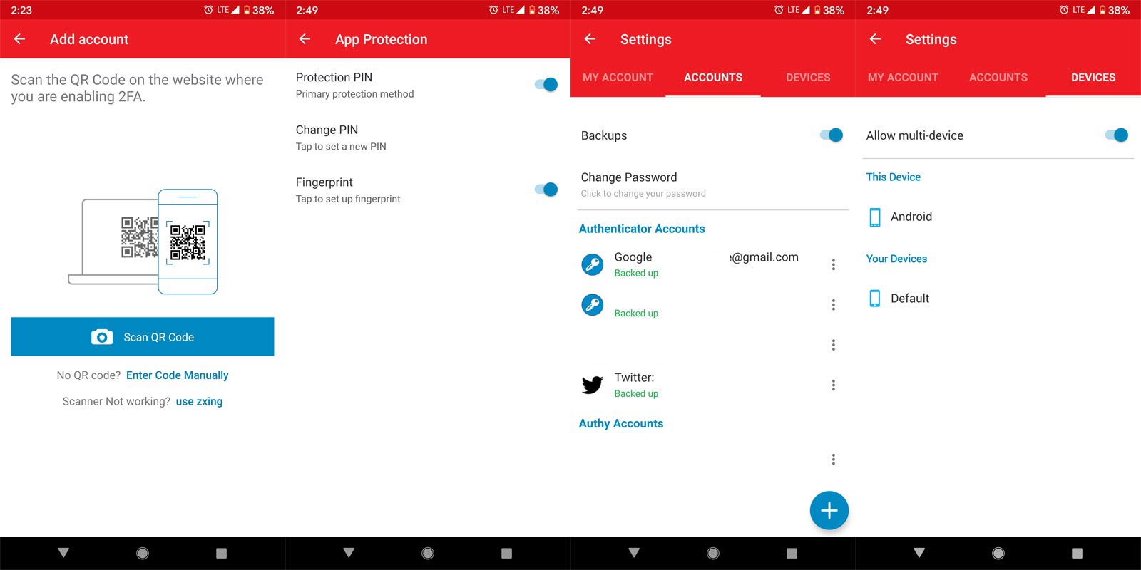 Authy App Screenshots