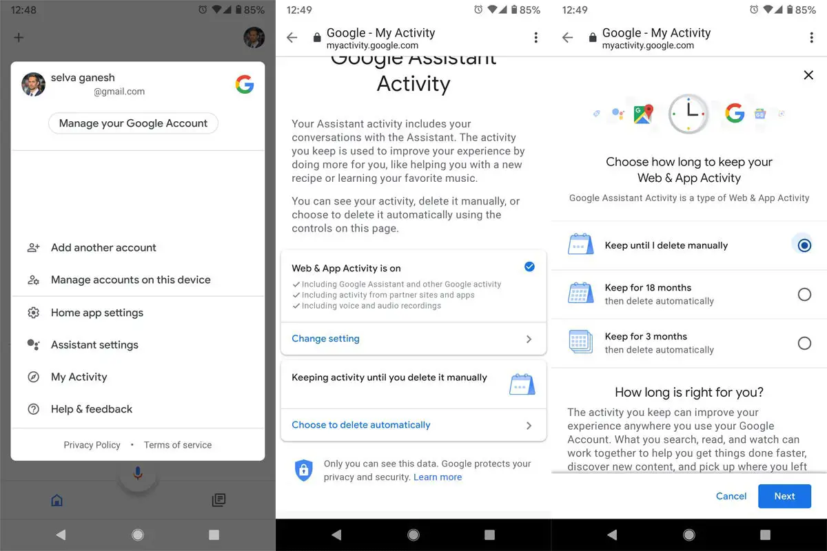 Delete Google Assistant Data Automatically From Google Home App