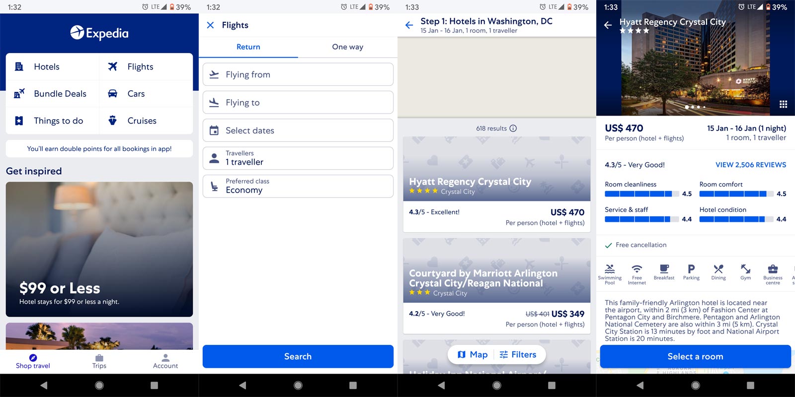 Expedia App Screenshots