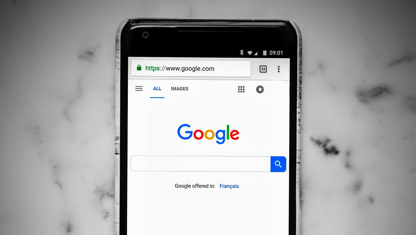 Google Chrome Opened in Pixel 2 XL