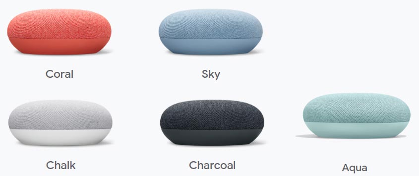 Google Home Mini Colors