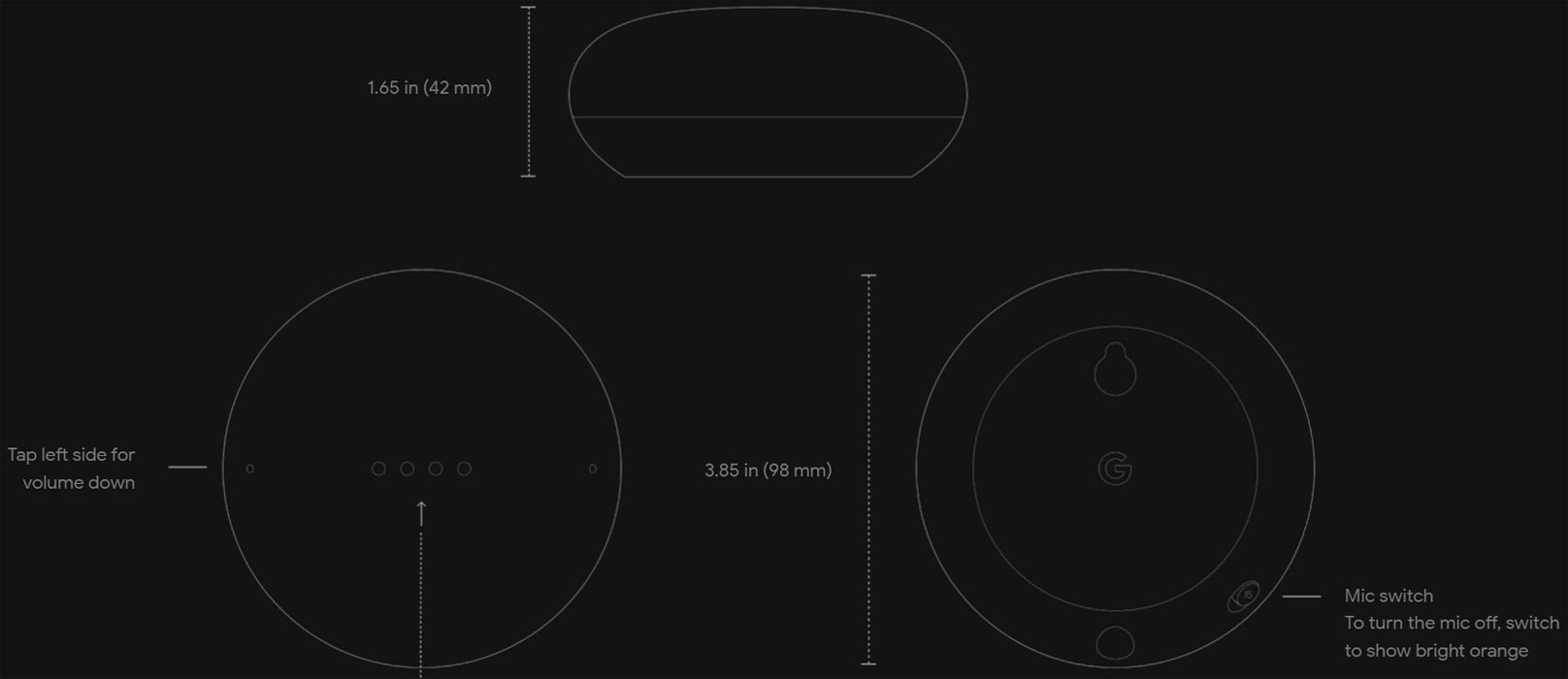 Google Home Mini Dimensions