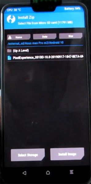 TWRP Installation Asus Zenfone Max Pro M1 Android 10 Pixel Experience