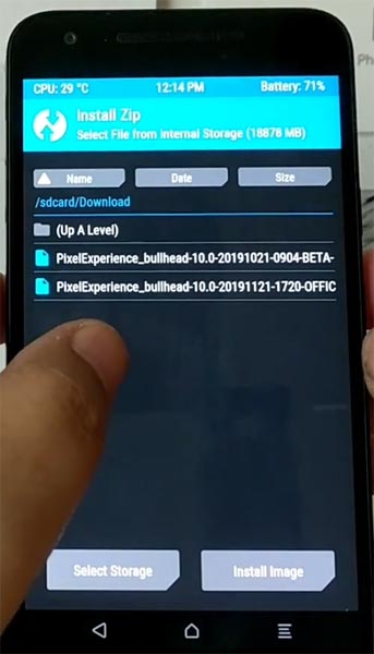 Nexus 5X Pixel Experience ROM Android 10 TWRP Installation